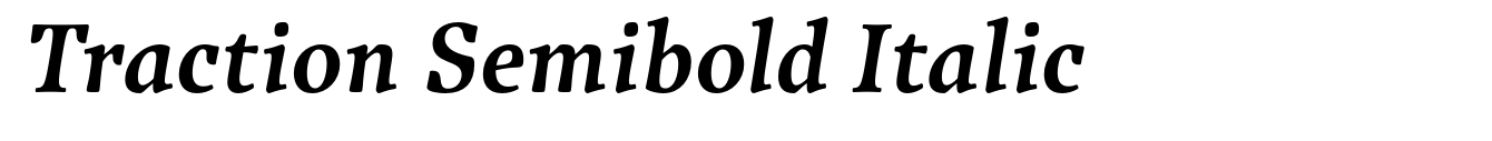 Traction Semibold Italic image